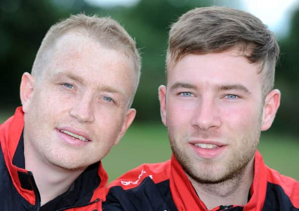 JPCT 070813 S13321292x  Mark Barnard and Jack Mainstone ,, Southwater FC managers -photo by Steve Cobb