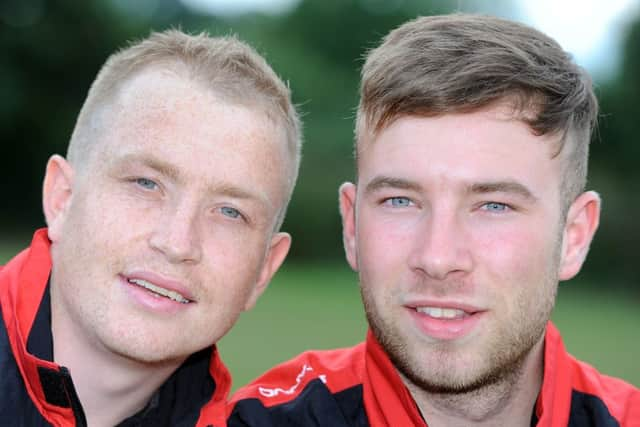 JPCT 070813 S13321292x  Mark Barnard and Jack Mainstone ,, Southwater FC managers -photo by Steve Cobb