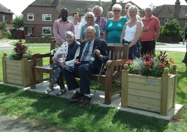 Doug and Mary, seated, with film society founder Paul Amoo (far left) and friends