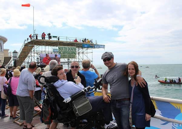 Dom Pardey, Marc French, Rich Spicer and Louise Spicer at Worthing Birdman