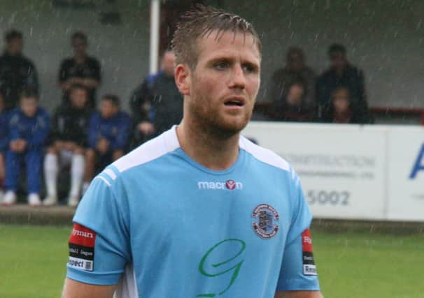 Danny Ellis scored a 30-yard screamer for Hastings United against Guernsey. Picture by Terry S. Blackman