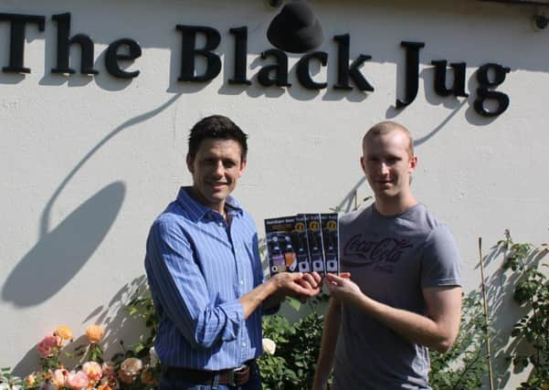 The Black Jug Manager, Ally Craig and Beer Trail Prize-winner, Mike Scriven (submitted).