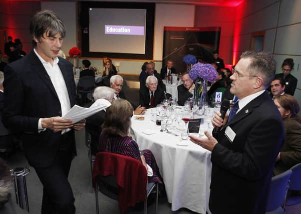 Professor Brian Cox interviewing Collyers Joe Brock