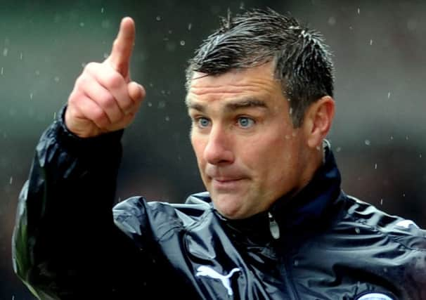 Crawley V Coventry 13-4-13 - Crawley Manager Richie Barker gives orders to his players against Coventry City (Pic by Jon Rigby)