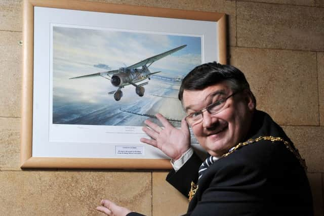 W47374H13-unveilingTownhallpicture

Unveiling of painting in Worthing Town Hall  of a Westland Lysander by Mark Postlethwaite and donated by the  Worthing Mayors' Association. Pictured  unveiling  is the Mayor of Worthing, Cllr Bob Smytherman. Worthing Town Hall.