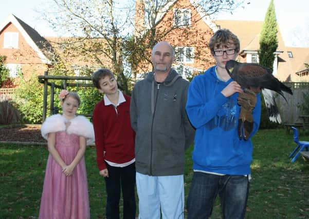 Charlie and his fabulous Harris Hawk called Sky