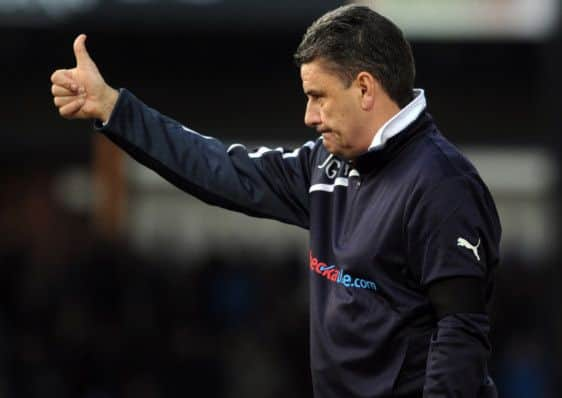 Crawley Town new boss John Gregory watches his side against Bristol Rovers in the FA Cup (Pic by Jon Rigby)