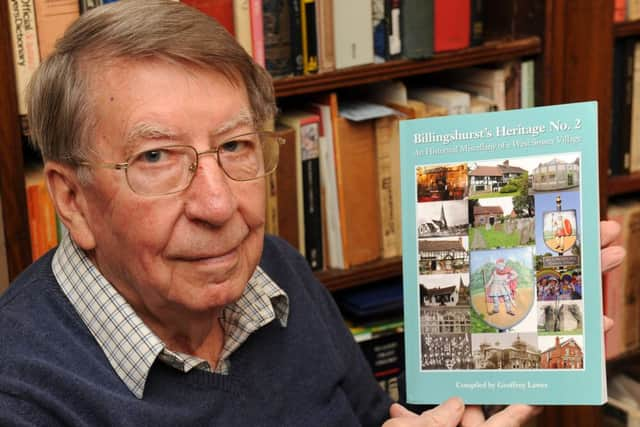 JPCT 131213 Geoffrey Lawes written new book on Billingshurst. Photo by Derek Martin