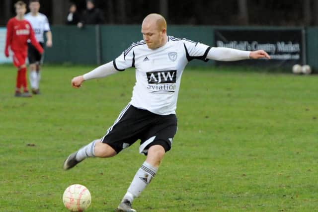 Tom Lyons bagged four of Loxwood's ten goals on Saturday. Photo by Derek Martin