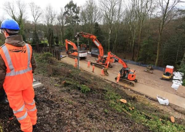 Repair work near Ockley station