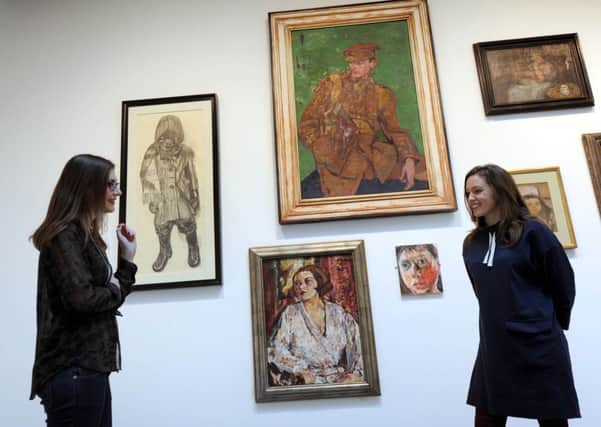 Jerwood Collection: Revealed  
Preview at the Jerwood Gallery, Hastings. 29/1/14

Victoria Howarth, assistant curator, and Liz GIlmore, director of the gallery.