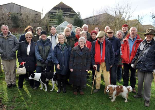 JPCT 110214 S14070308x  Greatham listed buildings at risk by development. Protest group -photo by Steve Cobb