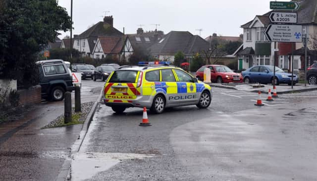 W07186H14 Southbound lane closure on Grinstead Lane in Lancing, due to flooding