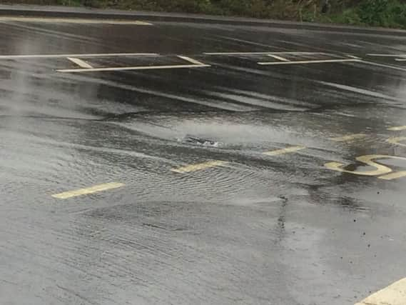 Burst water main on Old Shoreham Road