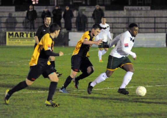 Eastbourne Town v Horsham April 9th 2014 at The Saffrons Ryman League South