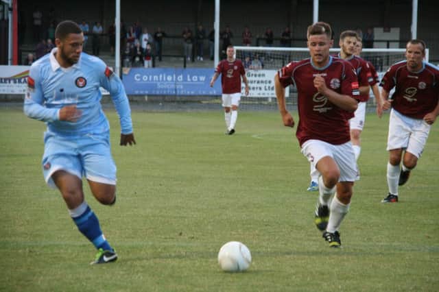 Action from Hastings United's very first Monday night home game of the season against Walton Casuals back in mid-August. Picture by Terry S. Blackman