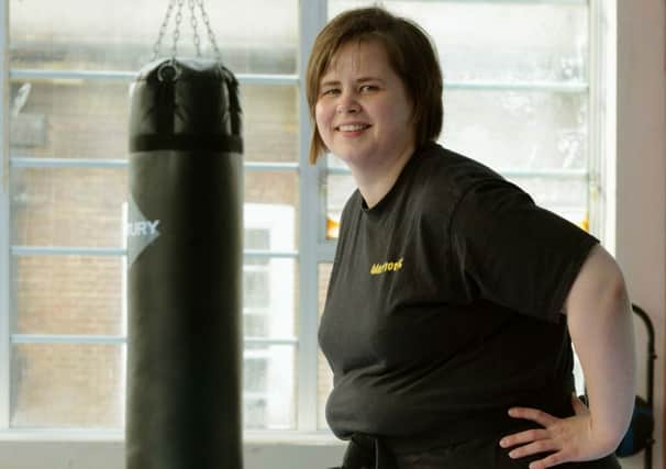 W17573H14  Melanie Staunton has lost 11 stone through kickboxing