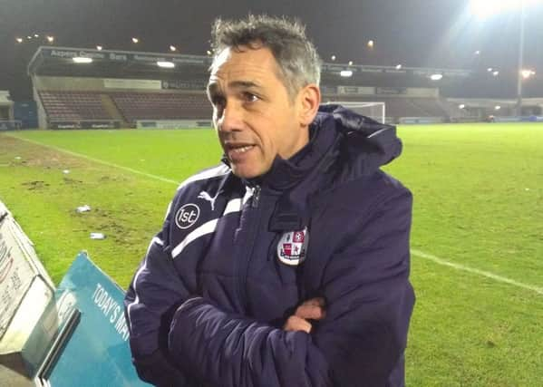 Crawley Town first team coach Guy Whittingham speaks to the press after Reds' 2-2 draw at Coventry City ENGSUS00220141201215257