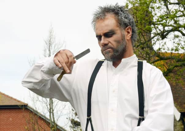 S17678H14 Rob Piatt as Sweeney Todd in Southwick Opera's production