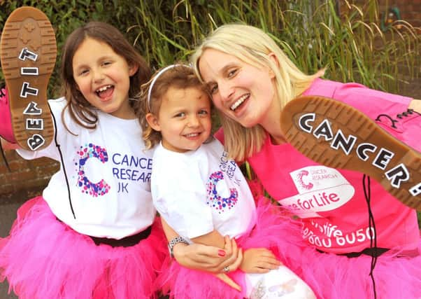 Lily and Poppy Souter pictured with their mum, Vicky Souter                     D14211204a