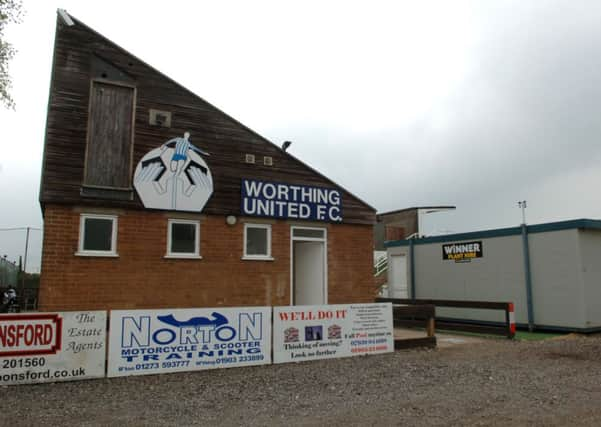 Worthing United's ground at Lyons Farm