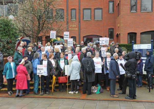 JPCT 250314 Hands off Henfield demonstration at start of public appeal on 160 homes. Photo by Derek Martin PPP-140325-112911003