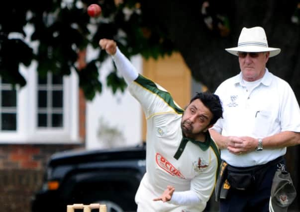 Burgess Hill (batting) v Crawley Eagles.  Imran Mehoob in action.  Pic Steve Robards SUS-140519-155411001