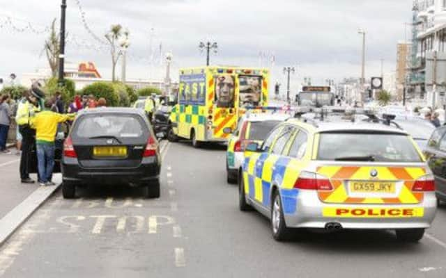 Collision in Marine Parade, Worthing SUS-140618-160737001