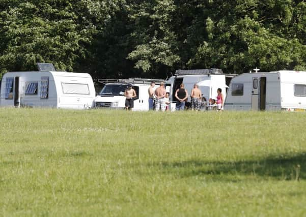 Travellers at Nepcote Green         Picture: Eddie Mitchell