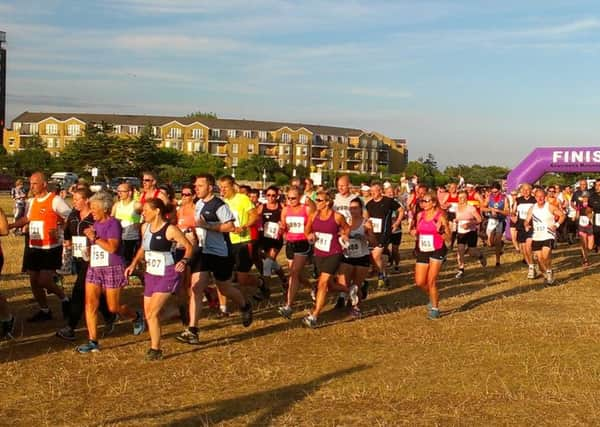 The start of Arunners' Beach Run