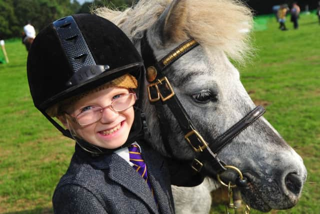 7/9/14- St Michaels Hospice Horse and Dog Show, Catsfield.  Cheyenne Lear with Peggy SUS-140709-132503001