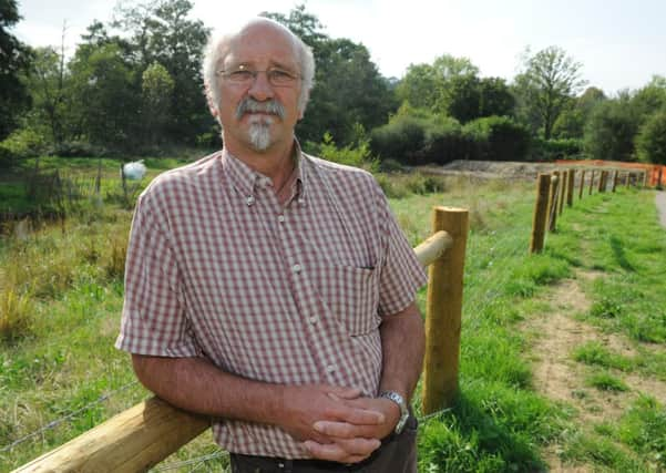 JPCT 100914 S14382261x Chesworth Farm, Horsham.  Tim Thomas of Friends of Chesworth Farm. Wetlands Project, -photo by Steve Cobb SUS-141009-161447001