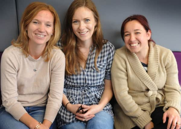 JPCT 120914 S14390192x (From left) Katherine Daw-Hunt, Sarah Willis and Helen Potter-photo by Steve Cobb SUS-141209-133510001