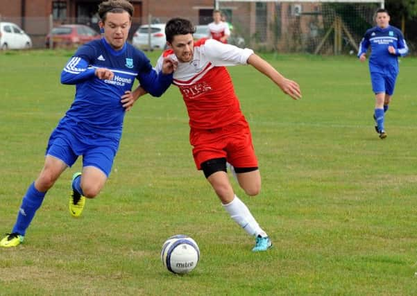 Action from Nyetimber Pirates' 0-0 draw with Cowfold Res   Picture by Louise Adams