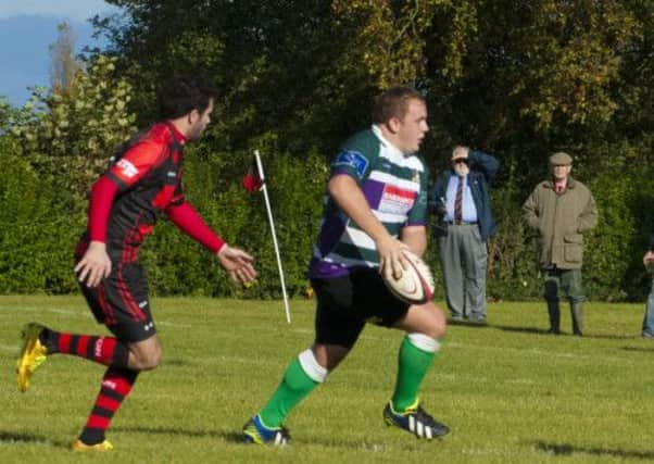 Luke Calleja on the charge for Bognor at Alton   Picture by Tommy McMillan