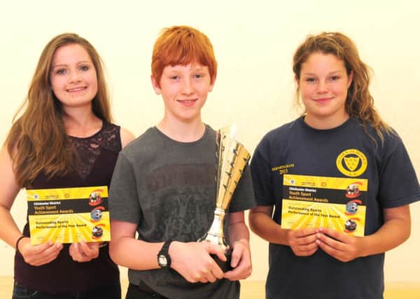 Just three of the many youth sport award winners in 2014   Picture by Kate Shemilt C140672-9
