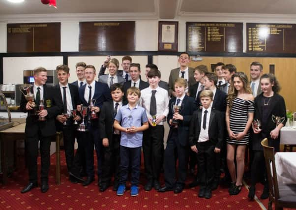 Bognor juniors line up for their 2014 prizegiving