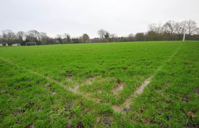 A view of the Battle Recreation Ground pitch yesterday (Wednesday). Picture by Steve Hunnisett (SUS-150121-120051002)