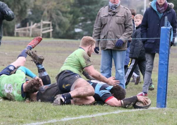 Phil Veltom - pictured going over for a try against EG - couldn't help Chi to a similar success at Tring   Picture by warwickpics.com