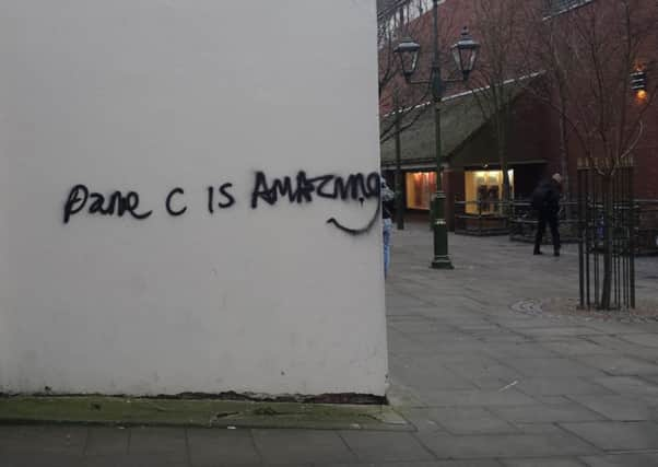 Graffiti sprayed in Horsham town centre