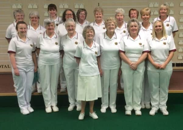 The Egerton Park Indoor Bowls Club ladies' team which has reached the quarter-finals of the national Yetton Plate