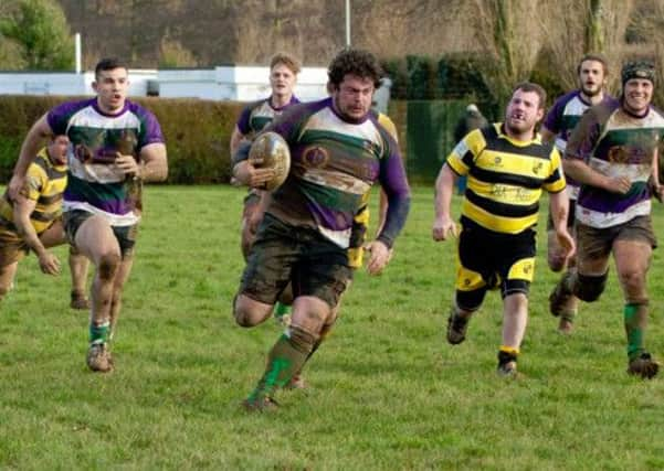 Vinci Angelov on the charge for Bognor at Hellingly   Picture by Tommy McMillan