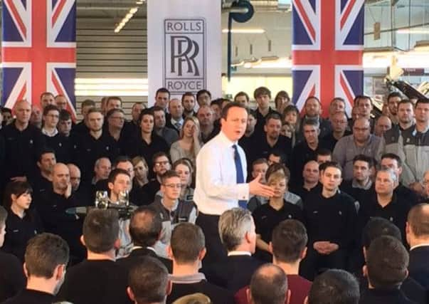 David Cameron at Rolls-Royce