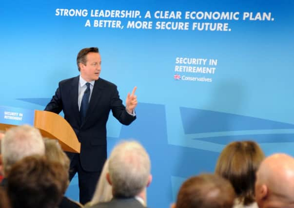 David Cameron visits SAGA, Hastings. 23/2/15 SUS-150223-133010001