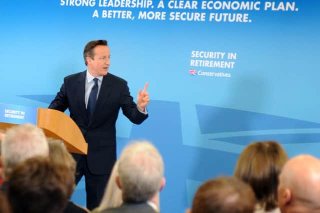 David Cameron visits SAGA, Hastings. 23/2/15 SUS-150223-133010001