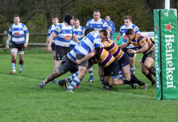 Action from Hastings & Bexhill's game away to Uckfield earlier in the season. Picture courtesy Ron Hill (HillPhotographic)