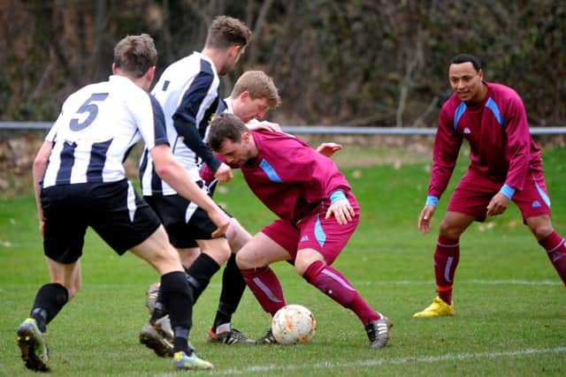 St Francis v Eastbourne United. 04-04-15. Pic Steve Robards SUS-150604-202659001