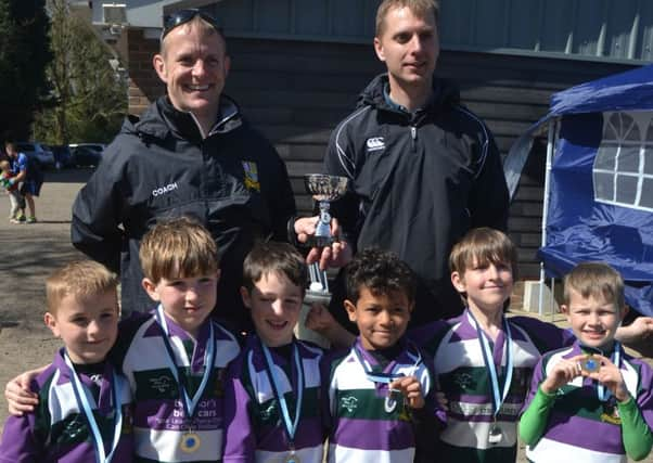 Bognor under-sevens with their coaches