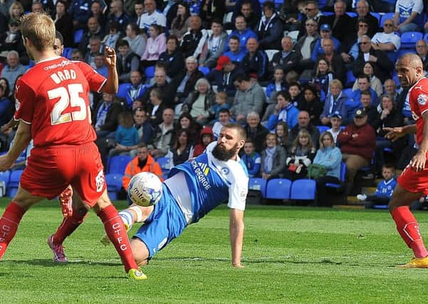 Posh v Crawley Michael Bostwick  SECOND  GOAL EMN-150425-191156009