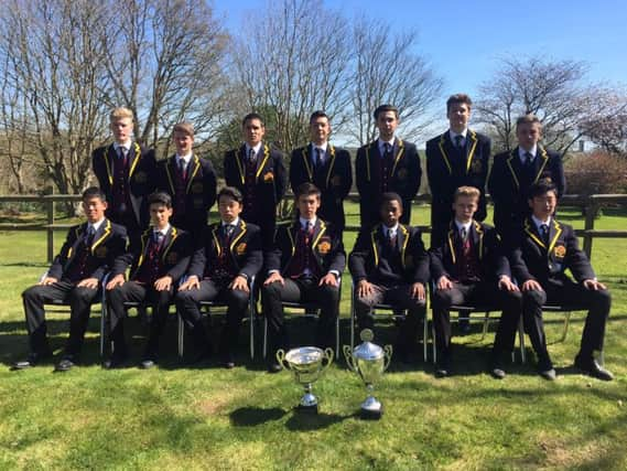 The Buckswood School under-16s football squad which will be gunning for national glory this afternoon